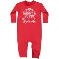 thumbnail image 2 of Inktastic Nanny and Poppy Love Me Granddaughter Baby Fleece Romper, 2 of 4