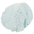 thumbnail image 2 of Gorro de ducha impermeable de doble capa para mujer, reutilizable y con banda elástica, de poliéster y algodón grueso para ducha y baño, 2 of 8