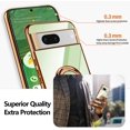 thumbnail image 2 of Compatible with Google Pixel 6a 5g Cell Phone Case Ultra Slim Thin with 360°Finger Ring Stand Metal Electroplated Soft TPU Frame Full Body Shock-Absorption Bumper Hard Back Mobile Cover-LGreen, 2 of 13