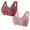 Pink, variant on 2 Pack Sports Bra for Women, Women's Plus Size Front Closure Wireless Bra Full Cup Lift Bras for Women No Underwire Shaping Wire Free Everyday Bra