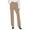 Khaki, variant on Timegard Work Pants Women High Waist Button Straight Leg Solid Color Suit Pants Casual Office Trousers