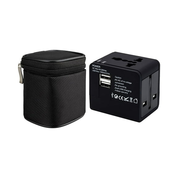 HBBKVI Universal Travel Adapter One International Wall Charger AC Plug Adaptor with 3A Smart Power for USA EU UK AUS