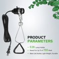 thumbnail image 3 of Clamp Light Socket Simple Deluxe E26 de 150 W con cable de 1,8 m, paquete de 4 unidades, 3 of 7
