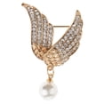 thumbnail image 2 of Angel Wing Crystal Rhinestone Brooch Pin For Elegant Women Blouse Pin Charms, 2 of 8