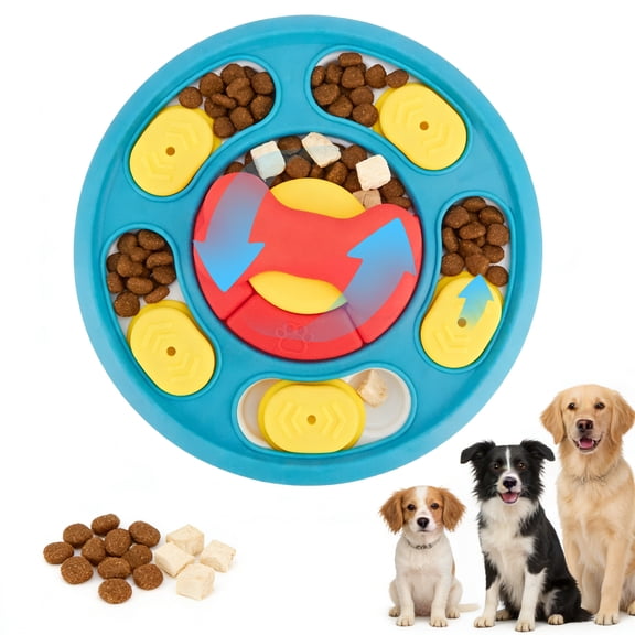 Interactive Dog Toys, Dog Puzzle Toy, Treat Dispensing Enrichment Toys, Food Feeder Toys for IQ Training & Mental Enrichment, Slow Feeder Bowl for Small Medium Large