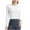 White, variant on aidice Workout Tops for Women Round Neck Long Sleeve Back Keyhole Drawstring Slim Fitting Yoga Shirts
