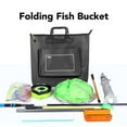 thumbnail image 4 of 48L Folding Fish Bucket, EVA Leak Proof Easy to Carry Side Pocket Design Fish Bucket with Zipper Closure for Outdoor Camping, 4 of 7