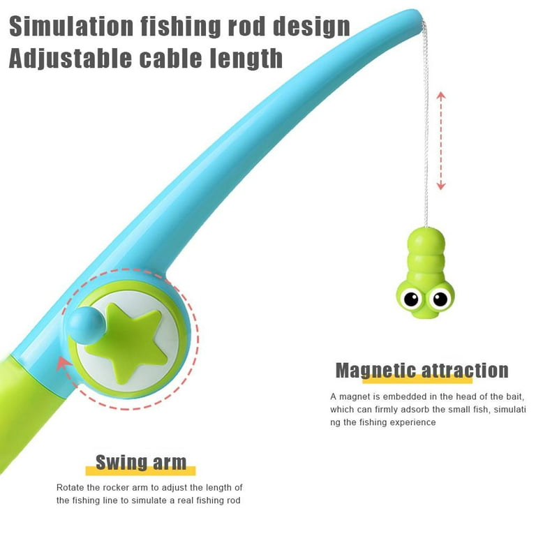 DIY Toy Fishing Pole (that reels in)and Magnetic Fabric Fish