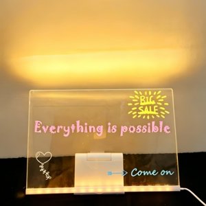 LED Drawing Board for Kids Drawing Pad with 5 Colored Pencil Reusable LED Drawing Board for Birthday & Christmas Gift(M)