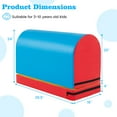 thumbnail image 3 of Costway Mailbox Tumbling Mat Gymnastics Vaulting Box with Detachable Mat & Carrying Handle Red, 3 of 10