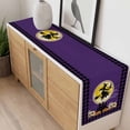 thumbnail image 4 of Halloween Table Runner - 72 Inch Long, Kitchen Dining Table Runner Dresser Scarves, Riding Black Witch Cat Purple Plaid Pumpkin Farmhouse Decor for Coffee Tables Wedding Party Banquet, 4 of 8