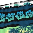 thumbnail image 3 of Hawaii Palm Tree Sunset Shower Curtain for Bathroom 72x72, Quick-Drying Polyester with Plastic Rings, Tropical Paradise Boho Decor, 3 of 5