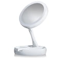 thumbnail image 1 of Espejo de maquillaje HUOGUO Luz LED plegable ajustable USB, 1 of 5