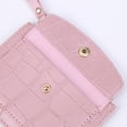 thumbnail image 3 of Bolsa De Tarjeta Bolso Cartera sencilla para mujer, llavero de cuero, bolso pequeño para tarjetas, monedero (rosa), 3 of 6
