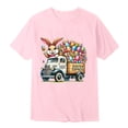 thumbnail image 4 of MIASHUI T-Shirts Graphiques de Pâques pour Garçons Doux Décontractés à Manches Courtes Hauts Colorés pour Enfants Rose, 4-5 Ans, 4 of 4