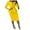 Yellow, variant on Herrnalise Women's V-Neck Solid Color Sexy Long SleeveHip Dresses S-2XL