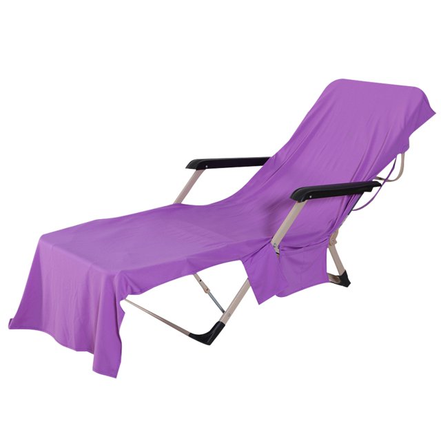 Bangcool Pool Towel Microfiber Quick-dry Beach Towel Beach Chair Cover with Pockets