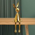 thumbnail image 3 of pitrice Sitting Rabbit Ornament Bunny Figurine for Bookshelf Living Room Bedroom Golden S, 3 of 9