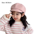 thumbnail image 2 of Lifetechs Children Beret Short Brim Newsboy Cap Autumn Winter Cap Girls Octagonal Cap, 2 of 8