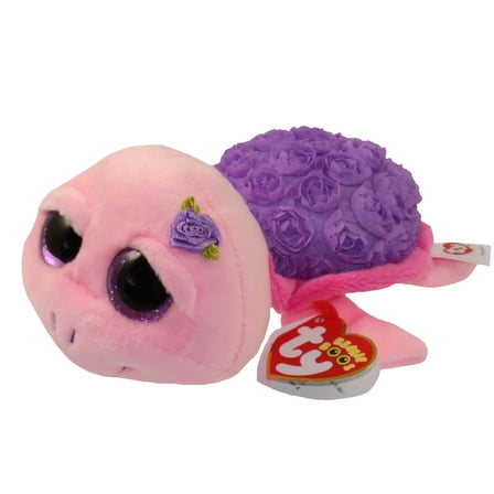 Ty Beanie Boos Rosie The Purple Rose Turtle Plush
