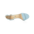 thumbnail image 4 of BLISSFUL STEP Inspired Women's Shoes Open Toe Mid Block Heel Ankle Strap Faux Suede Sandals Sky Blue 7, 4 of 7