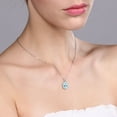 thumbnail image 2 of Gem Stone King 925 Sterling Silver Sky Blue Topaz Pendant Necklace for Women (2.00 Cttw, Oval 9X7MM, Gemstone Birthstone, With 18 inch Silver Chain), 2 of 4