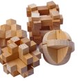 thumbnail image 2 of 9 Sets Wood Brain Teaser Creative Wooden Puzzle Toy Educational Toy for Kids, 2 of 7
