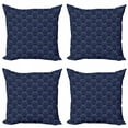thumbnail image 1 of Abstract Throw Pillow Cushion Case Pack of 4, Damask Inspired Handmade Pattern Polka Dots and Leafy Flourishes, Modern Accent Double-Sided Print, 4 Sizes, Lavender Charcoal Grey, by Ambesonne, 1 of 2