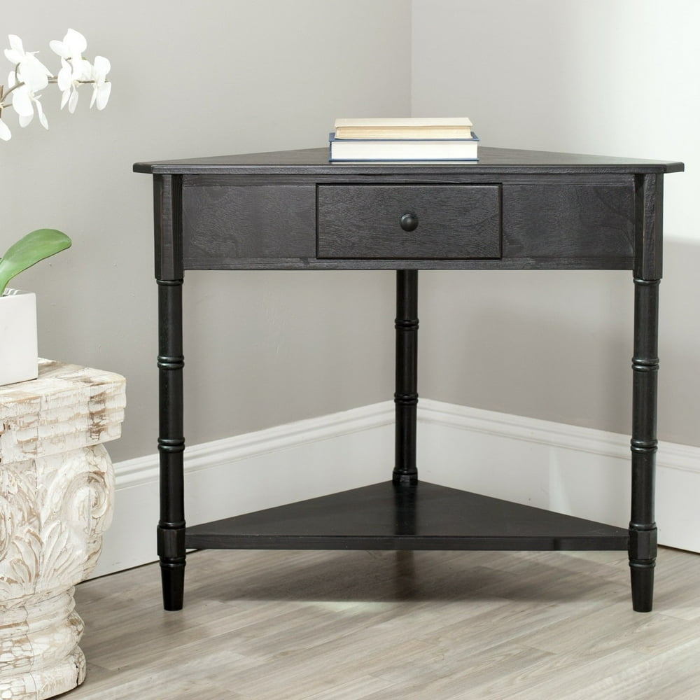 Safavieh American Homes Collection Gomez Distressed Black Corner Table