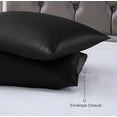 thumbnail image 2 of Casa Platino Black Satin Pillowcases, King (2 Count), 2 of 7