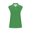 thumbnail image 4 of Htigea Women Sleeveless Golf Tennis Shirts 1/4 Zip Up Casual Summer Athletic Workout Tank Tops Breathable Mesh Quick Dry Sports Tees Green,S, 4 of 6