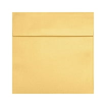 LUXPaper 5 1/4 x 5 1/4 Square Envelopes w/Peel & Press, Gold Metallic, 50/Pack