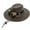 Brown, variant on Western American Ethnic Style Sunshade Cowboy Hat, Imitation Leather (PU), Outdoor Sun Protection, Rolled-Up Brim, Knight's Ceremonial Hat