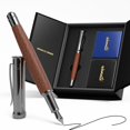 thumbnail image 1 of Set de Pluma Fuente WEMATE de Madera de Roble con Punta Fina y 20 Cartuchos de Tinta, 1 of 6