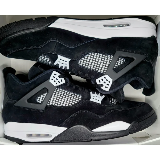 A i r-Jor-dan 4 White Thunder Black White FQ8138-001 Sz 18 Men New In Alternat Box