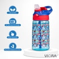 thumbnail image 4 of Magma Life Botella Infantil Duo Splash, Termos con Capacidad de 450 ml (15oz) con Popote y Tapa Antiderrame, Termo Escolar para Niños, Libre de BPA, Apta para Lavavajillas, Ligera y Resistente, 4 of 7