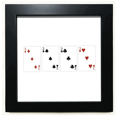 thumbnail image 1 of 3 heart spade club pattern Black Square Frame Picture Wall Tabletop, 1 of 3