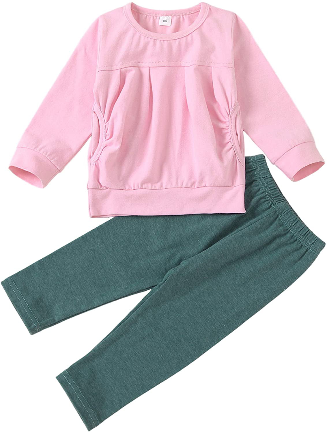 Toddler Girl Clothes Ruffle Flare Tunic Top Long Sleeve Shirt Pants and Headband Fall Winter Outfit Set