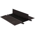 thumbnail image 1 of Checkers 5 Channel Low Profile Drive Over Cable Protector with Built in ADA Compliant Ramp, Heavy Duty Loads up to 68,000 Pounds, Polyurethane Construction, Black/Black, GD5X75-B/B, 1 of 4