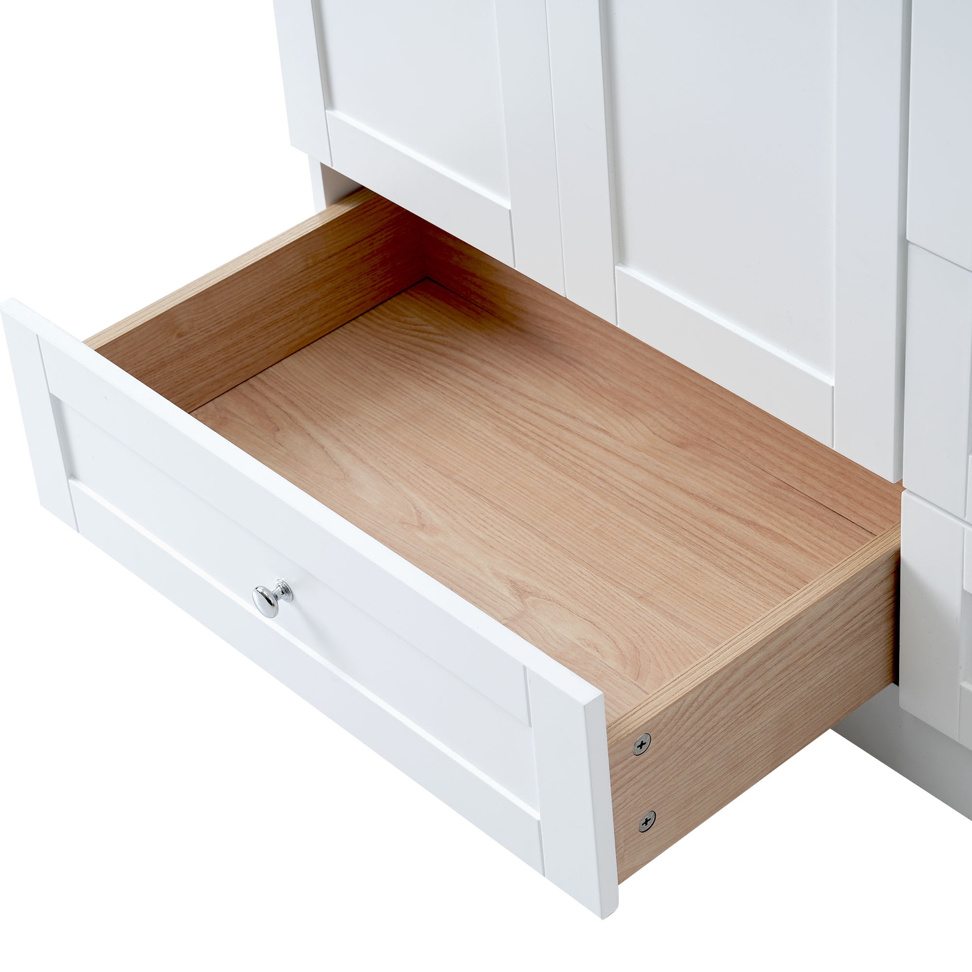 Euroco 36" White Bathroom Vanity(Sink not included)