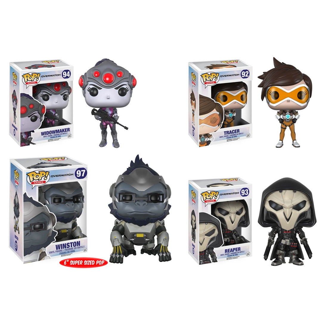 USA Panda Gud Funko POP! Games - Overwatch Vinyl Figure - SET OF 4 (Reaper, Tracer,  Widowmaker & Winston) - Walmart.com