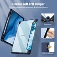 thumbnail image 6 of Fintie Hybrid Slim Case for Samsung Galaxy Tab S6 Lite 10.4 Inch 2024/2022/2020 with S Pen Holder, Shockproof Cover with Clear Transparent Back Shell, Auto Wake/Sleep, Sandy Wave, 6 of 9