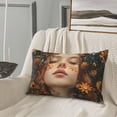 thumbnail image 5 of Sikiie Whimsical Flower Crown Maiden Print Plush Pillow Cover, Wrinkle-proof and Stain-resistant Pillow Protector without Pillow Core, Home Decoration-14"x20", 5 of 6