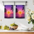 thumbnail image 3 of Purple Orange Beach Kitchen Towels Set of 1, Ocean Coastal Summer Tropical Coconut Tree Palm Absorbent Dish Towels for Kitchen, Microfiber Hand Towel, Quick Drying Tea Towel for Cleaning Dishcloths, 3 of 7