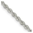thumbnail image 7 of 925 Sterling Silver Solid Rope 2.5mm Chain 20 Inch, 7 of 7