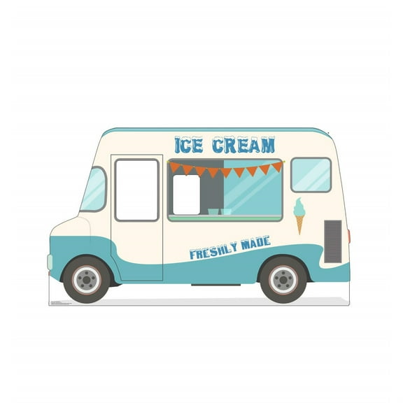 Cardboard People Reversed - Ice Cream Truck Stand-in Life Size Cardboard Cutout Standup