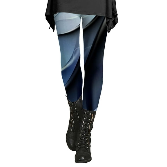 iHPH7 Fall Pants for Women Soft Leggings for Women Gym Leggings for Women Patterned Leggings for Women Yoga Leggings for Women Leggings for Women Tummy Control Athletic Wear Women Blue L