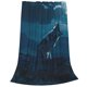 thumbnail image 2 of Balery Lonely Night Wolf Manta de Felpa Suave y Acogedora – Cobija de Franela Aterciopelada para Cama, Lavable y Cálida para Sofá, Mascotas, Transpirable-50"x40", 2 of 7