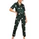 thumbnail image 1 of Pijamas de dos piezas para mujer, conjunto de pantalón superior de manga corta sedosa, cuello en V, botones, moda de verano, ropa de dormir, 1 of 5