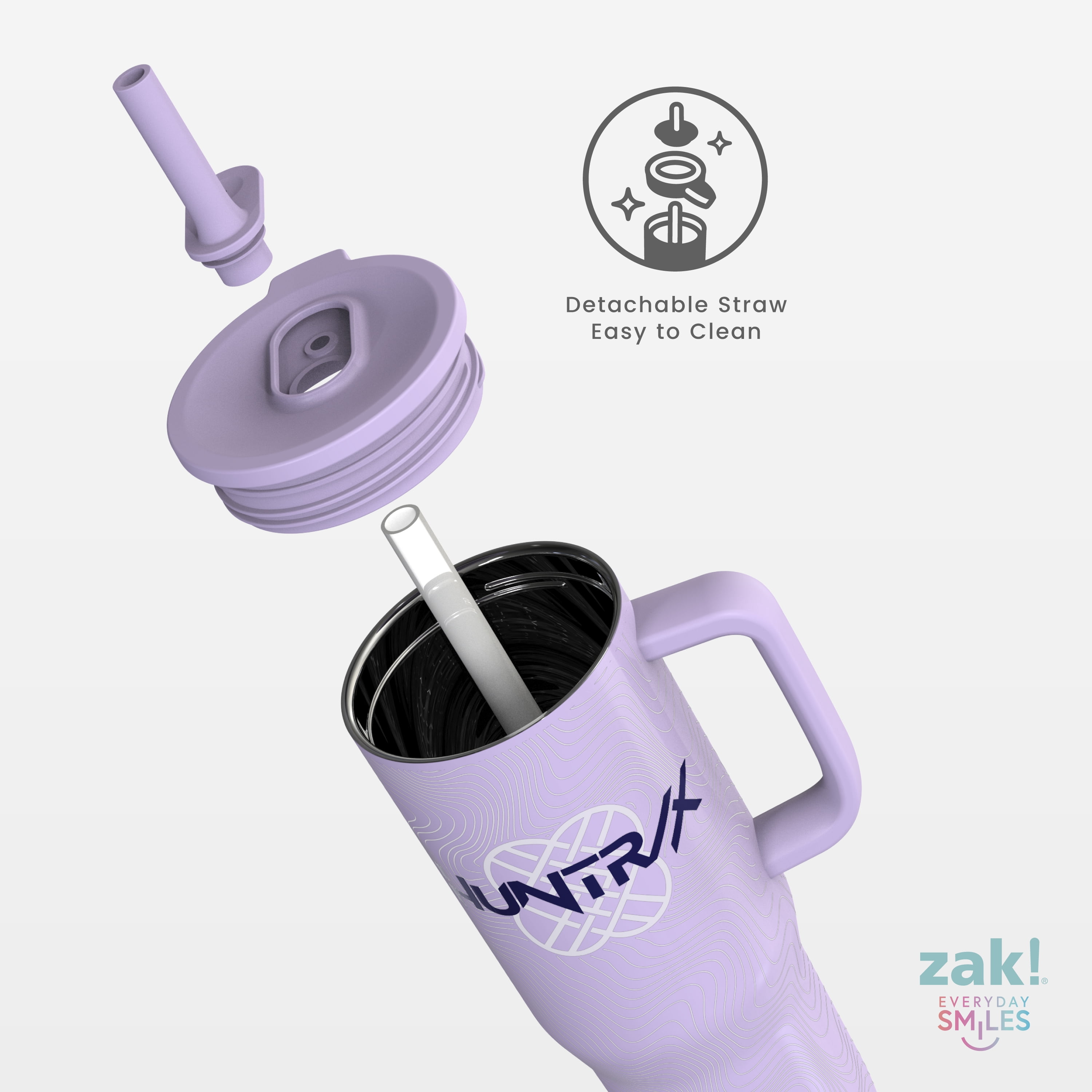 Zak Designs 30oz Kpop Demon Hunters Double Wall Stainless Steel Vaccuum Insulated Sutton Straw Tumbler